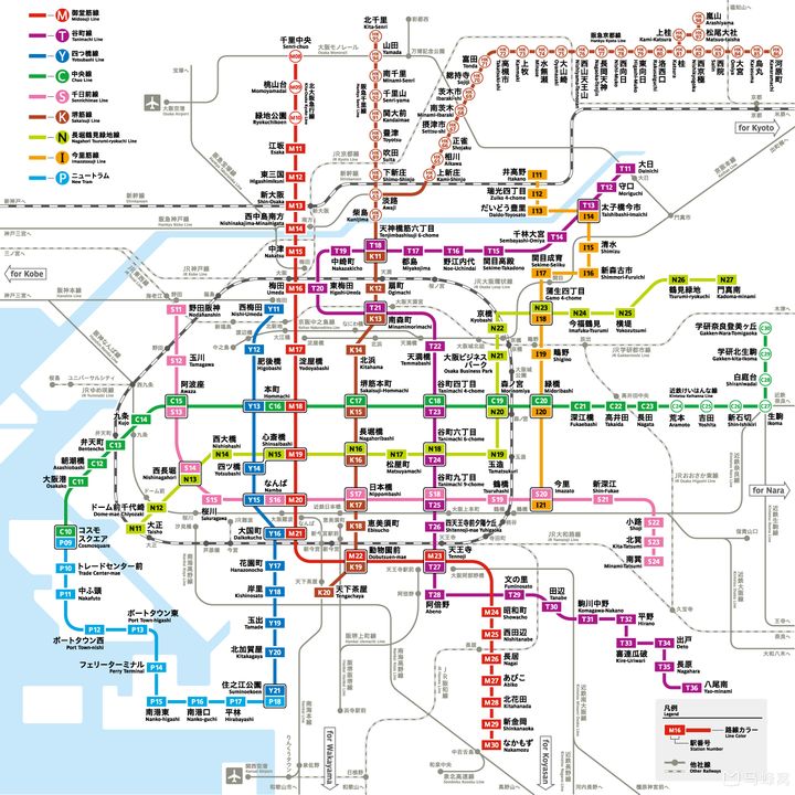 日本大阪交通线路攻略